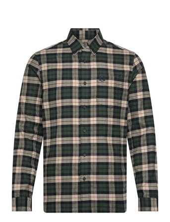 Fred Perry Brushed Twill Tartan Shirt - Green - M