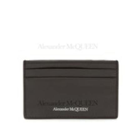 Alexander McQueen Pung Sort, Herre Punge og Kortholder, Størrelse: ONE Size
