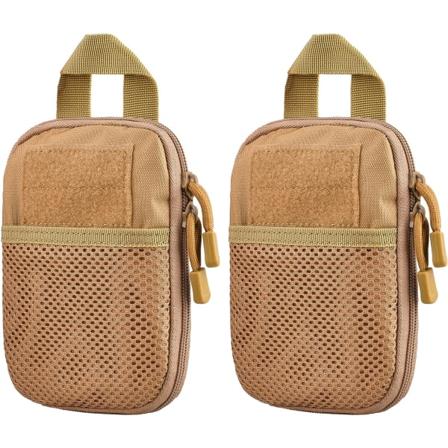 Khakinvärinen laukku taskupussi vyölaukku vaellukseen, retkeilyyn ja leirintään