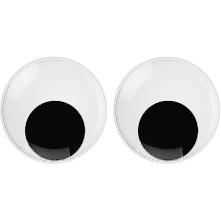 2 stk store selvklebende Googly-øyne for julefest Håndlaget DIY-håndverk (76 mm/3 tommer) Yw1
