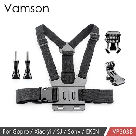 Vamson för Gopro Hero 10 9 8 7 6 5 4 tillbehörssats bröstrem flytande bobberadapterfäste för Yi 4k för Sjcam för Eken-kamera(VP203B)