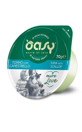 Oasy Wet Cat More Love Tonno Con Canestrello Cibo Umido Per Gatti