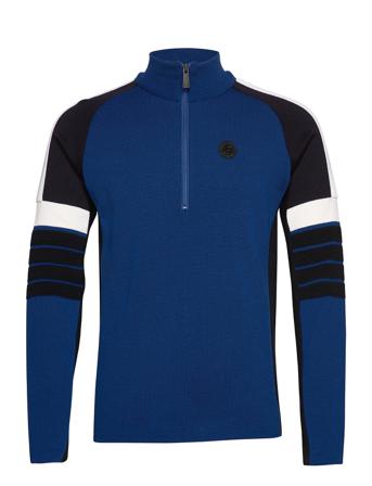 Trysil Sweat Knitwear Half Zip Pullover Blå 8848 Altitude