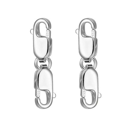 PCS Dobbelt Hummerlås 10mm, Sterling Sølv Lås Dobbelt Klo Lås Armbånd Halskæde Forlængelse