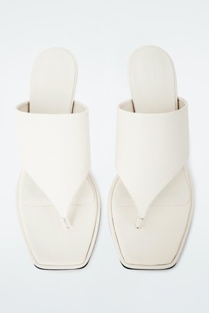 COS Women's Sandalias De Tacón Con Puntera in Blanco