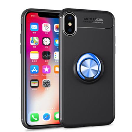 Kotelo sormustelineellä - iPhone X Svart/Blå