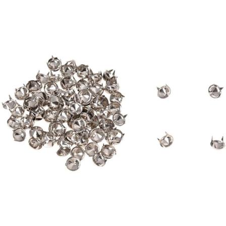 SODIAL 100 hopeakuparikartiopiikki pyöreä niitti nastat täplät DIY Rock Punk 8mm