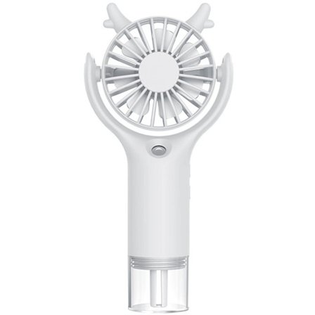Vandforstøver Fan, Mini Håndholdt Fan med Fugtighedsfunktion, Bærbar Lomme Fan, USB-C Genopladelig, Tre-Hastigheds Fan, Hvid