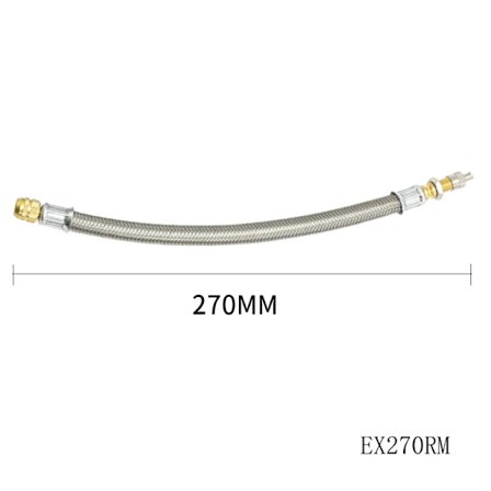 1kpl Ruostumattomasta teräksestä punottu kuorma-auton venttiilin jatkeet Joustava linja-auton renkaan venttiilin jatke Kumirenkaan venttiilin varren 
