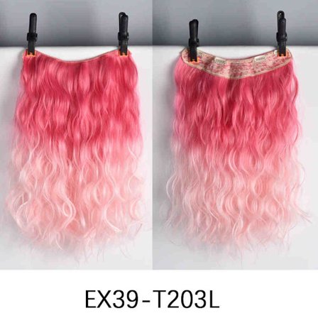 V-formad ett stycke syntetiskt 4 Clip In Hair Extensions Lång rak frisyr Frisyr Färg 50CM Naturligt falskt hår