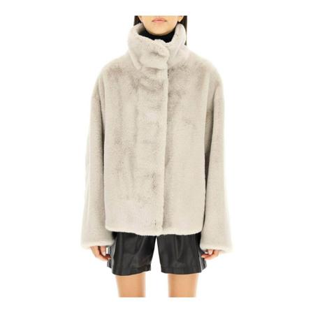 Stand Studio Faux Fur & Shearling Jakke Grå, Dame