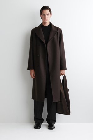 COS Men's Maglione Slim In Lana Merino Con Collo A Lupetto in Nero