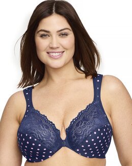 Forknappet Bøyle-bh Marine - C80 - Glamorise