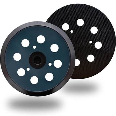 2-pak 5 tommer 8-hullers udskiftningsslibepude til Makita slibemaskine - 5" slibepude med burre til Makita BO5010, BO5030/K, BO5031K, BO5041K