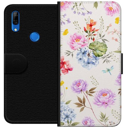 Yhteensopiva Lompakkokotelo Huawei Huawei P Smart Z Kukkakuviota käsinmaalatuilla kukilla, perhosilla ja hyönteisillä romanttiseen skandinaaviseen