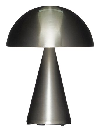 Hübsch Mush Portable Lamp - Silver - Ø15XH20CM