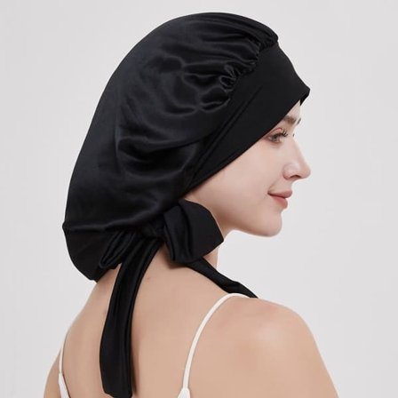 Natmøsse Sovehætte i 100% morbærsilke—pa