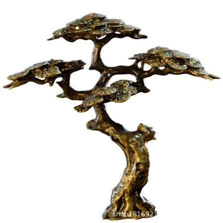 Velkommen Pine Figurines Bonsai Tree Statue S S