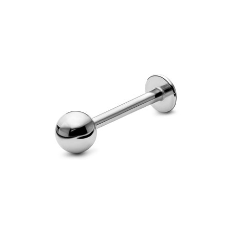 Bijoux de piercing - Piercing labret en acier chirurgical argenté 4 mm pour hommes - Bijoux de piercing - pour Hommes - Seizmont