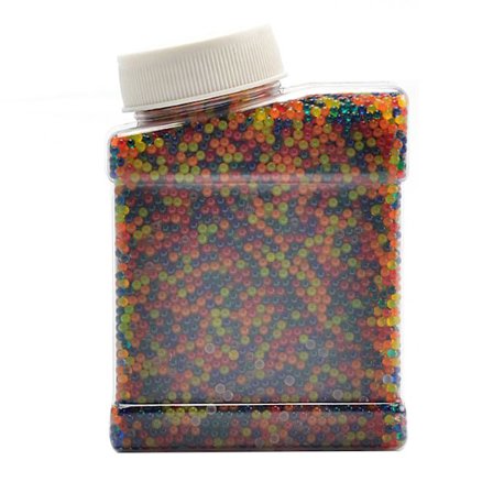 2 flaskor 250g Gelkulor Påfyllning Flerfärgade Vattenkulor Vattengelkulor Absorberande Gelkulor för Sensorisk Leksak