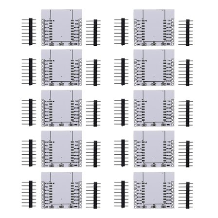10 x ESP8266 WiFi Modul Breakout Board / Adapterplatta för ESP-07 ESP-08 ESP-12
