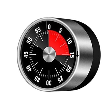 Mekanisk kökstimer med magnet - Svart Svart