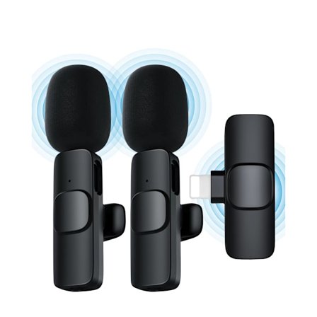 Langaton Lavalier-mikrofoni iPhone iPadille, Broadcast Lapel Short Video Recording