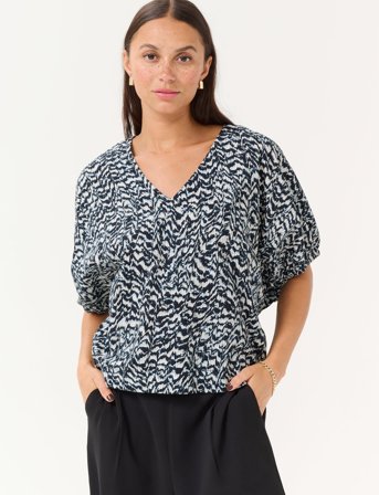 Kaffe Karuffalo Blouse - Navy - 46
