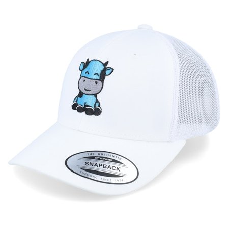 Kiddo Cap - Wit trucker Cap - Kids Cute Baby Cow White Trucker @ Hatstore