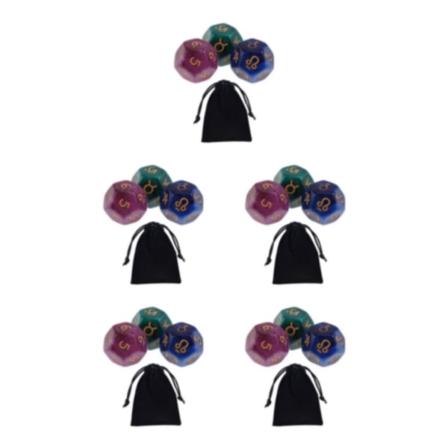 1/2/3/5 3st Akryl Astrologiska Tärningar Konstellationstärningar för Style C 5Set