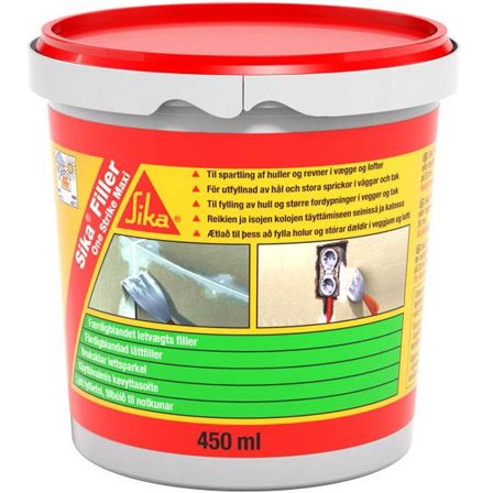 Sika Filler One Strike Maxi Lättspackel 450 ml, Färg & tapeter