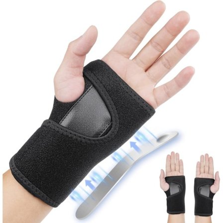 Handledsstöd, karpaltunnelsyndrom, tendinit och artrit vadderat för att hjälpa med karpaltunnelsyndrom och lindra, Vänster Hand 1st