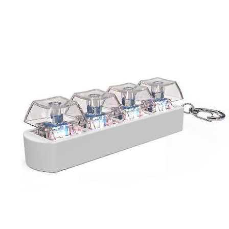 LED-valaistu näppäimistön napsautus avaimenperä näppäinhatun testaaja aikuisille näppäimistön napsautus LED-valo avaimenperä lelu