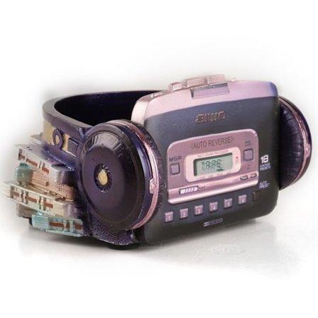 Kreativ blomkruka Retro Walkman Headset Design Suckulent Bonsai Plant Hållare Skrivbord Mini Kruka Ornament För Hem Bord