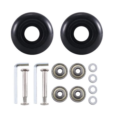 45 mm x 19 mm Matkalaukun Vaihtopyörät, PU-Pyörivät Pyörät 6 mm Hiiliteräs Korjauspakkauksella