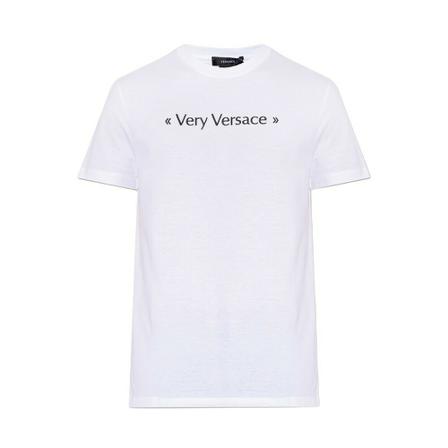 Versace T-shirt with logo Hvid, Herre T-shirts