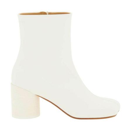 MM6 Maison Margiela, leather ankle boots Biały, Kobieta, Rozmiar: 38 EU