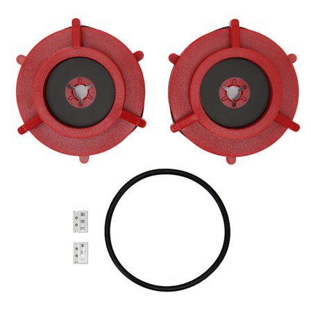 NAB Hub Adaptrar Professionell Rulle till Rulle Bandöppnare med Gummiring för ReVox Akai Röd