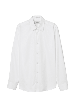 NORVIE Twillvävd skjorta SIMON slim fit Skjortor Vit 43