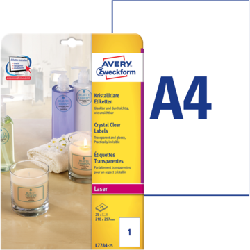 Etikett Klar 210x297 mm