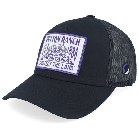 Yellowstone - Zwart trucker Cap - Protect The Land Black A-Frame Trucker @ Hatstore