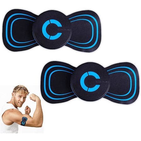 2 stk. Mini Ems bærbar elektrisk nakkemassager, cervikal massage til smertelindring, mini massageenhed