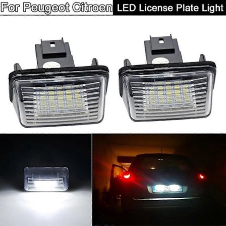 2 stk. LED nummerpladelys nummerplade lampe til Peugeot 206 207 306 307 308 406 407 til Citroen C3 C4 C5 BERLINGO_Særlige gaver