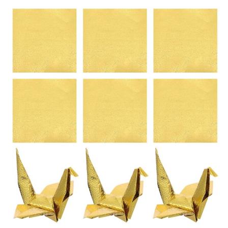 100 stk metallflyleker japansk origamipapir origamipapir gull origamipapirsett utklippsbokpapir papirtraneorigami