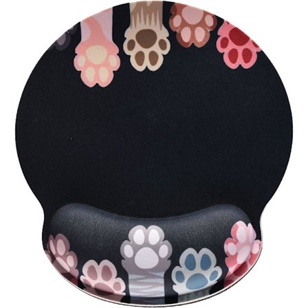 Ergonomisk musmatta med katt tass, minnesskumstöd, halkfri gummibas, för bärbar dator, spel och kontor