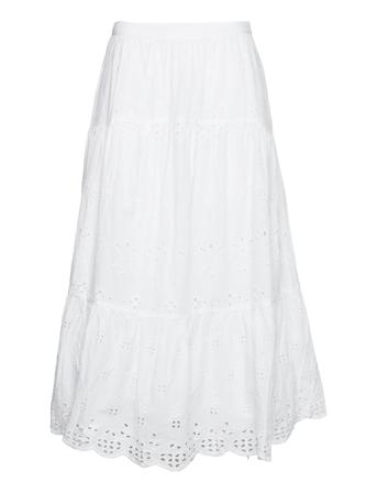 Abana Biton Broiderie Skirt Langt Skjørt Hvit French Connection
