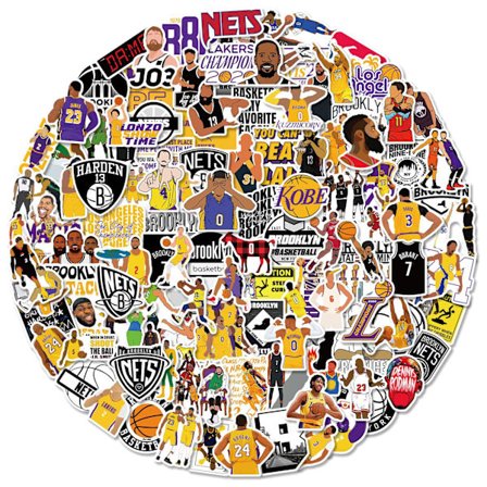 Nba Superstar Kobe Black Mamba-klistermærker, sæt med 200, vandtætte og UV-bestandige, velegnet til alle dine gadgets