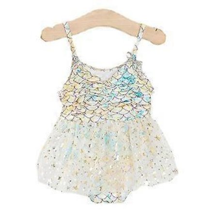 Barnebadedrakt Jenter Badedrakter Badedrakt Ett Stykke Trykt Volang Tyll Volang