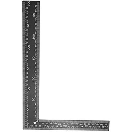 S&S Products Set med 20 x 30 cm stålrät vinkel rak linjal