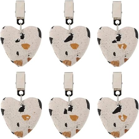 Bordsduksvikter med Klämmor, Marmorbordsduksvikt, Naturlig Marmorbordsduksvikt Utomhus Bordsduksklämmor Bordsduksvikter för Utomhushängare Pi